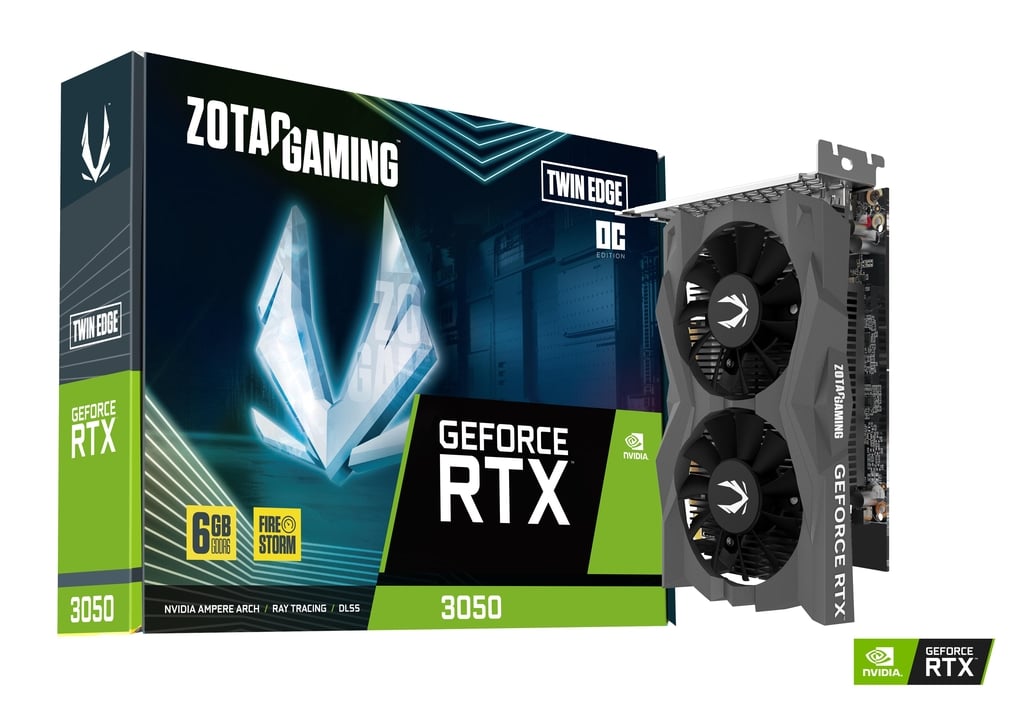 ZOTAC Gaming GeForce RTX 3050 6GB GDDR6 Twin Edge OC Graphics Card | 96-bit 14 Gbps PCIe 4.0 | ZT-A30510H-10L