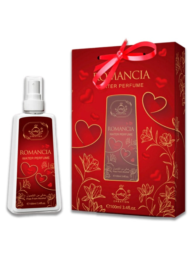 A to Z Creation Romancia Water Perfume 100ml (unisex)Perfumes & FragrancesThis fresh and sweet fragrance elaborates the essential sensation of divine richness & purity. The pleasant & lovely notes of vanilla, musk & rose envelop your skin, leaving a delic