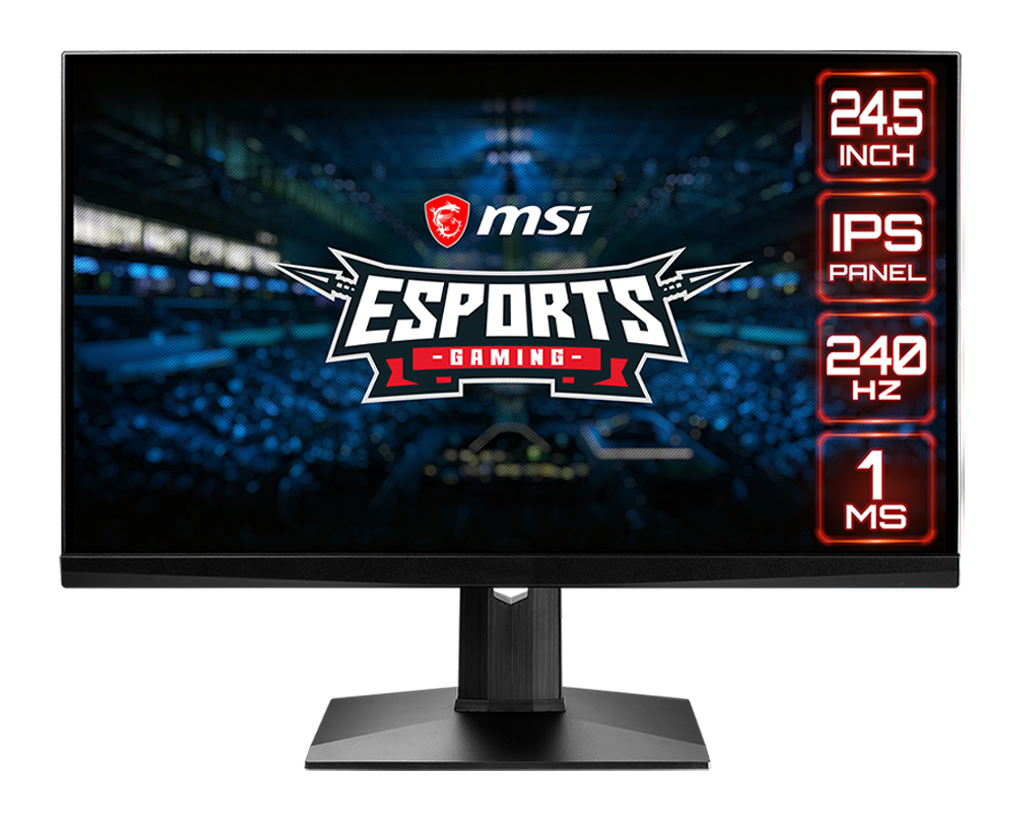 MSI Gaming Monitor OPTIX MAG251RX 24.5'' IPS, 1920 x 1080, 240HZ RR-9S6-3BA37T-007Gaming Laptops & DesktopsPlay at the peak of performance with the MSI Optix MAG251RX eSports GSYNC compatible gaming monitor. Equipped with 24.5”, 1080p, 240hz refresh rate