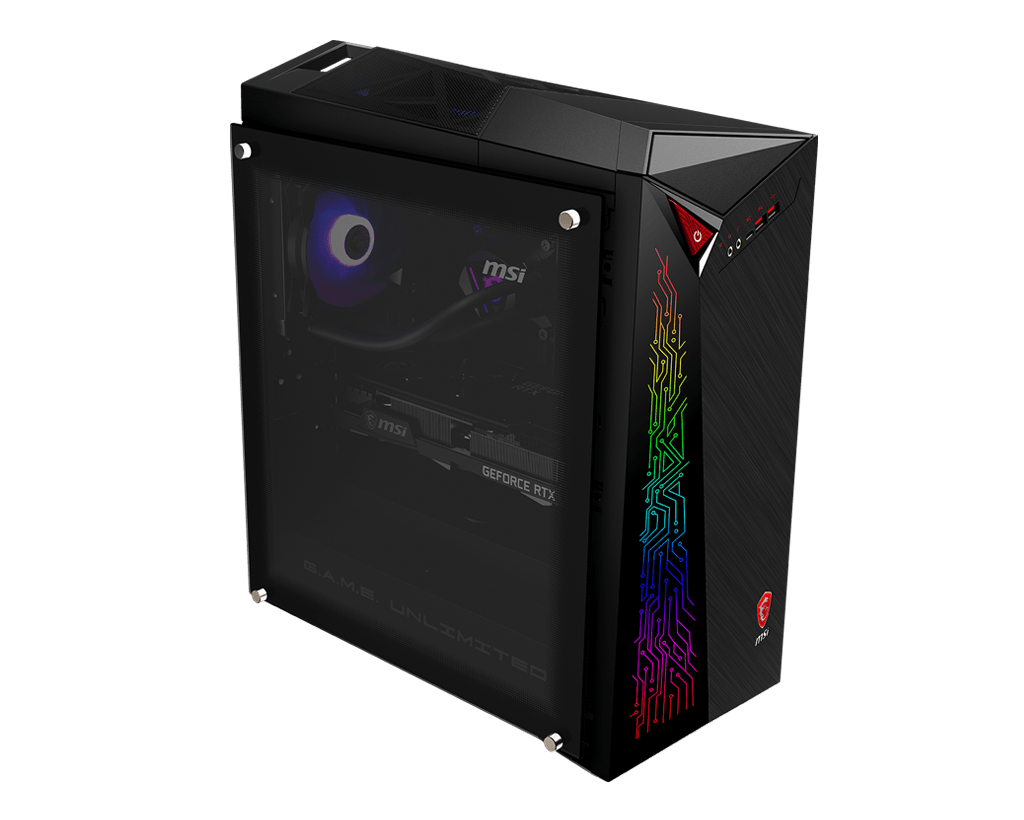 MSI MEG INFINITE X 10TE-878AE Gaming PC, Black, INTEL I7-10700KF, 64GB (32GB x 2) DDR4 RAM, 2TB HDD + 1TB M.2 SSD, NVIDIA GEFORCE RTX3080 10GB, WIN 10 HOMEGaming Laptops & DesktopsAdvance Rise Above All ElseMASTER THE GAMEThe MEG series seeks to transcend