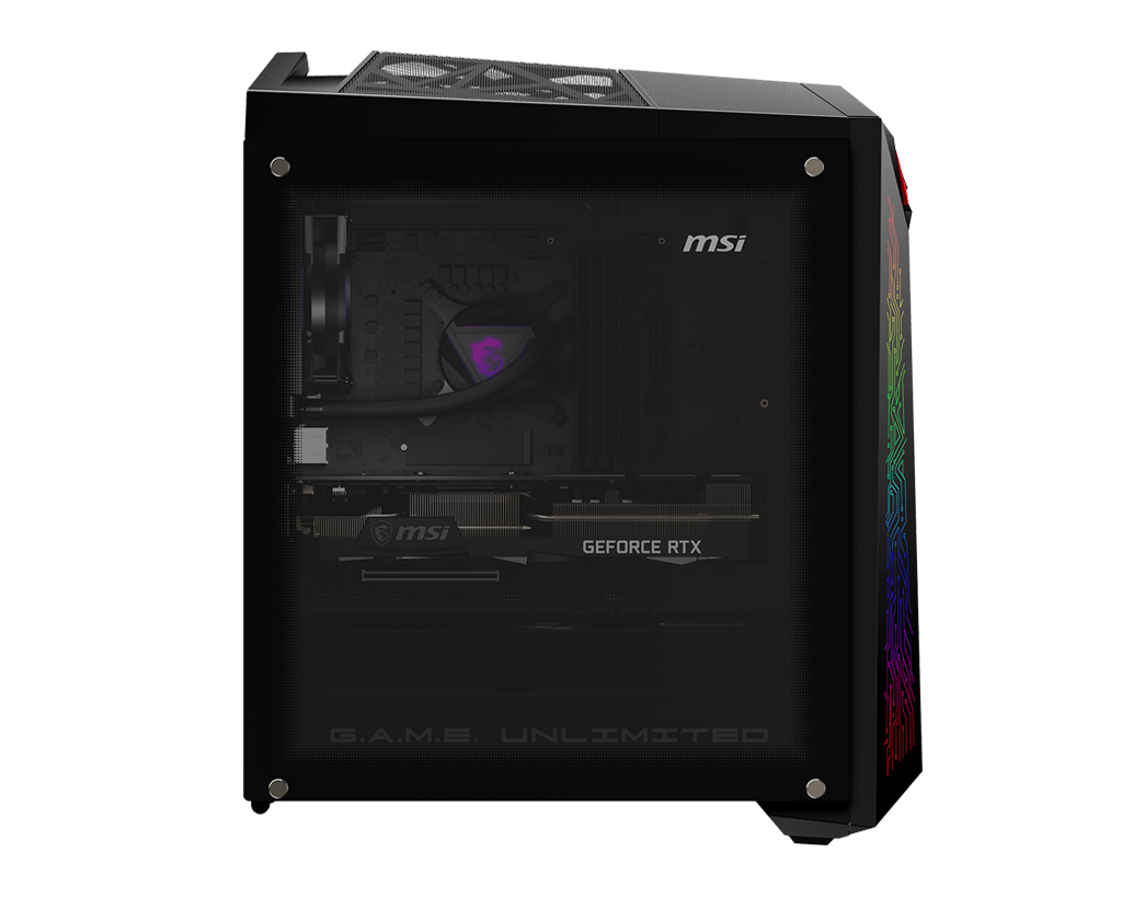 MSI MEG INFINITE X 10TE-878AE Gaming PC, Black, INTEL I7-10700KF, 64GB (32GB x 2) DDR4 RAM, 2TB HDD + 1TB M.2 SSD, NVIDIA GEFORCE RTX3080 10GB, WIN 10 HOME
