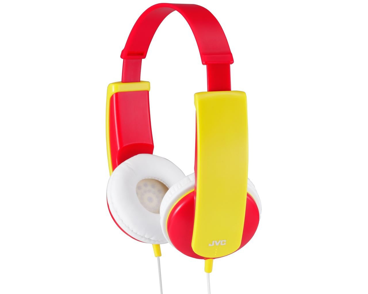 JVC Wired On-ear Kids HeadphoneHeadphonesIdeal for child usage with volume limiter Wide headband can be decorated with supplied stickers or users' own Small size for children (aged 3 and older) Soft ear pads for wearing comfort with extended use Vivid col