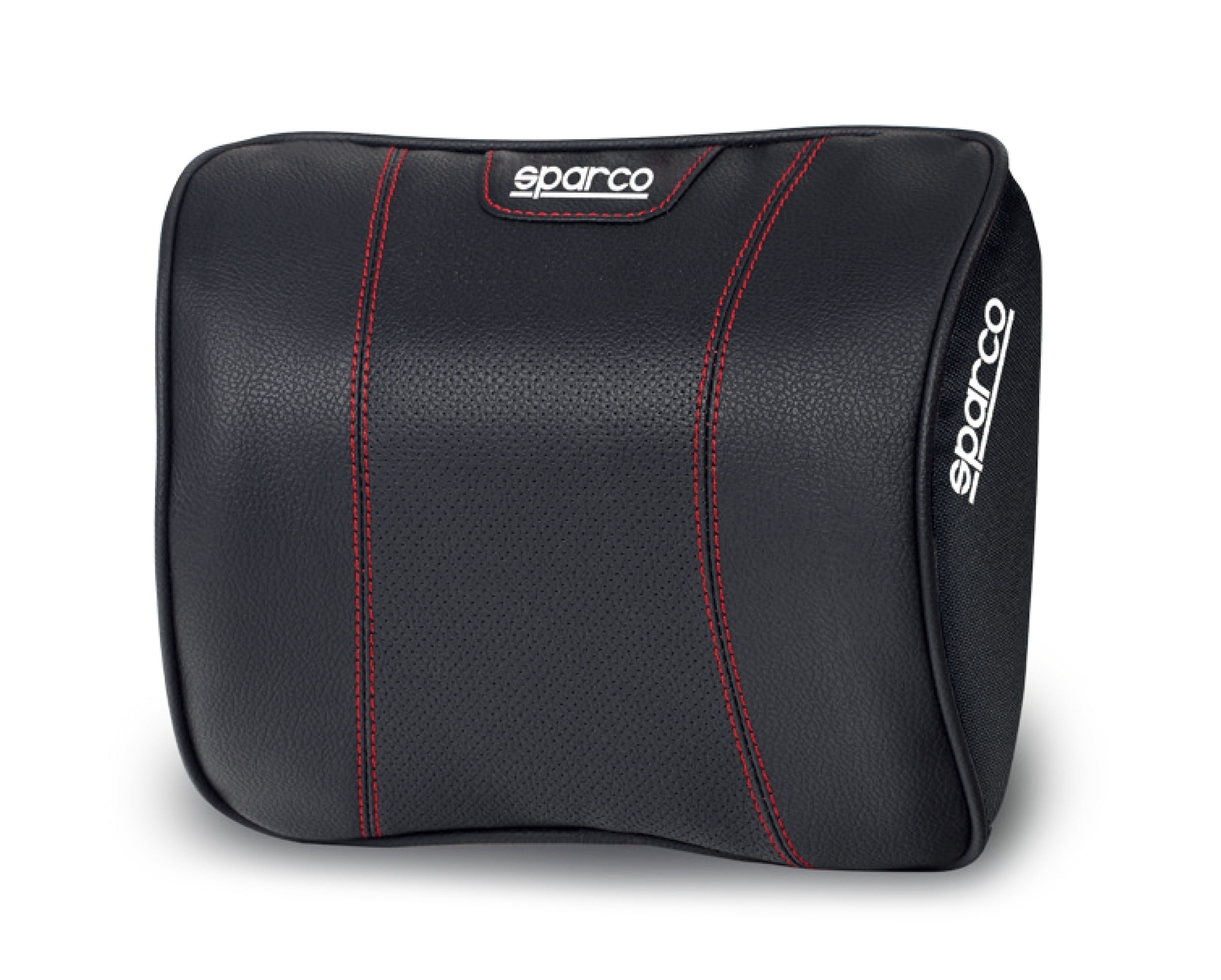 Sparco Neck Pillow Perforated PVC + Memory Foam.Car AccessoriesErgonomically designed for stress and pain relief. Memory foam to mould to your body shape and posture for optimal alignment. Breathable Perforated PU. Sparco logo detail. Made of material: me