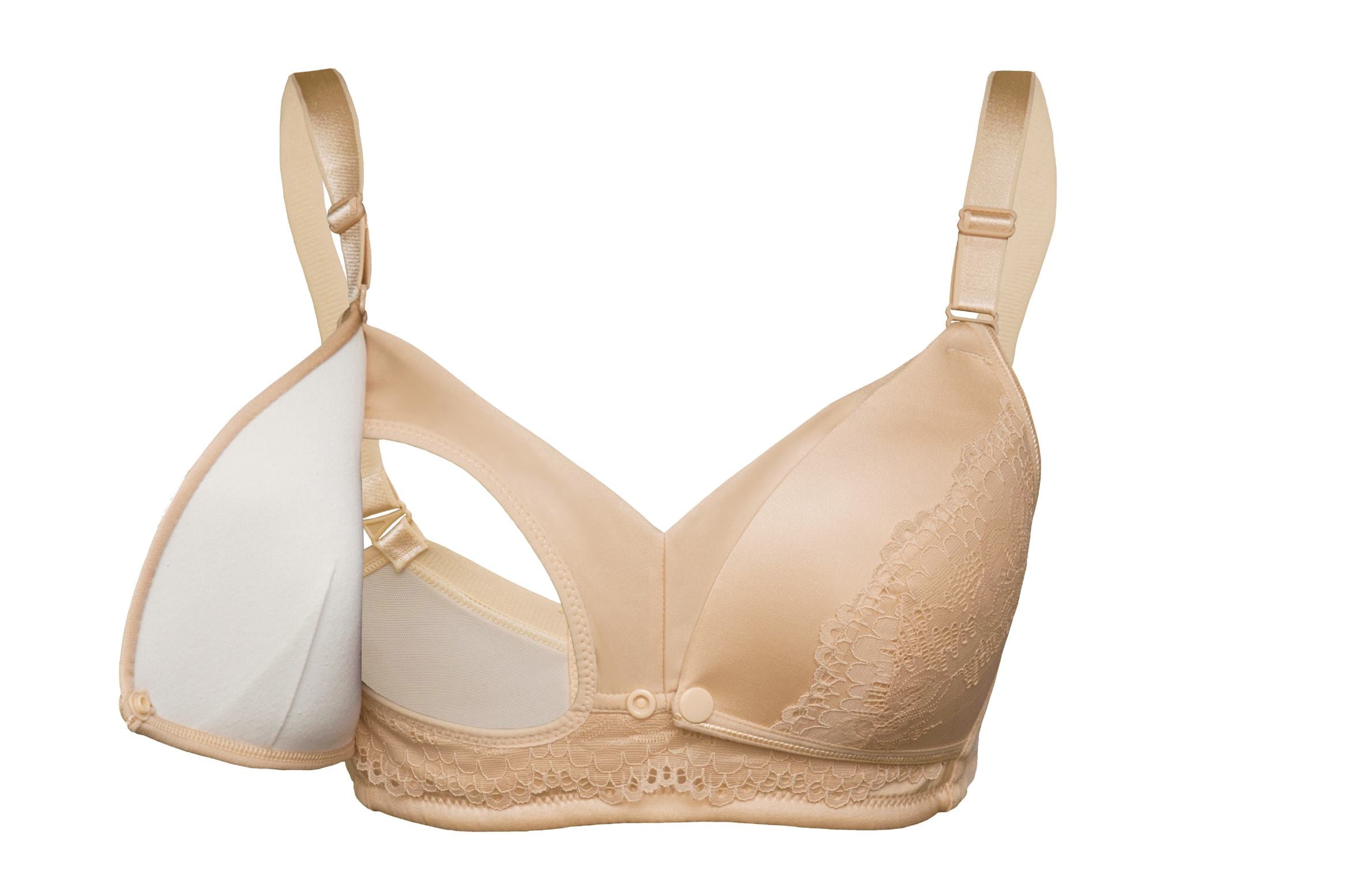 Okus - Full Cup Nursing BraNursing & FeedingUltra Comfort Maternity and Nursing bra, giving breastfeeding moms much needed structural support without an underwire. Cotton Inner lining & 4 rows back closure.It has cups with flaps that can be easily opened