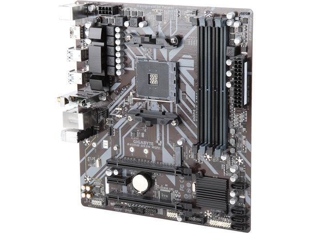 GIGABYTE B450M DS3H WIFI AM4 AMD B450 SATA 6Gb/s Micro ATX AMD MotherboardShips 7-10 working days A value- and feature-packed micro ATX motherboard, which offers a great foundation for a home or gaming PC. It's based on AMD B450 chipset, and perfectly sup