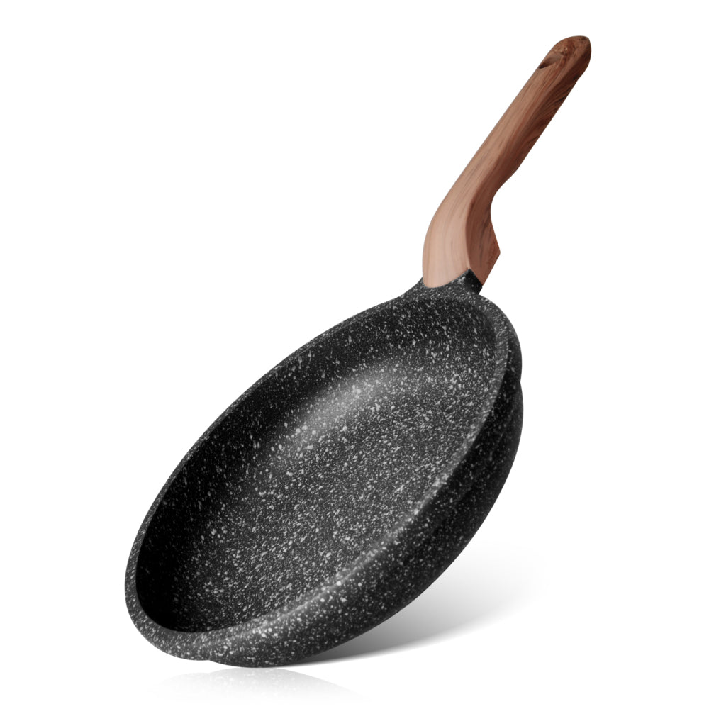 FISSMAN Aluminium with Non-Stick Coating Frying Pan SPACE STONE 24x5.5cmKitchen Storage14217 Frying pan SPACE STONE 24x5.5 cm (aluminium with non-stick coating) The new range cookware, SPACE STONE from FISSMAN is a real technological breakthrough in the c