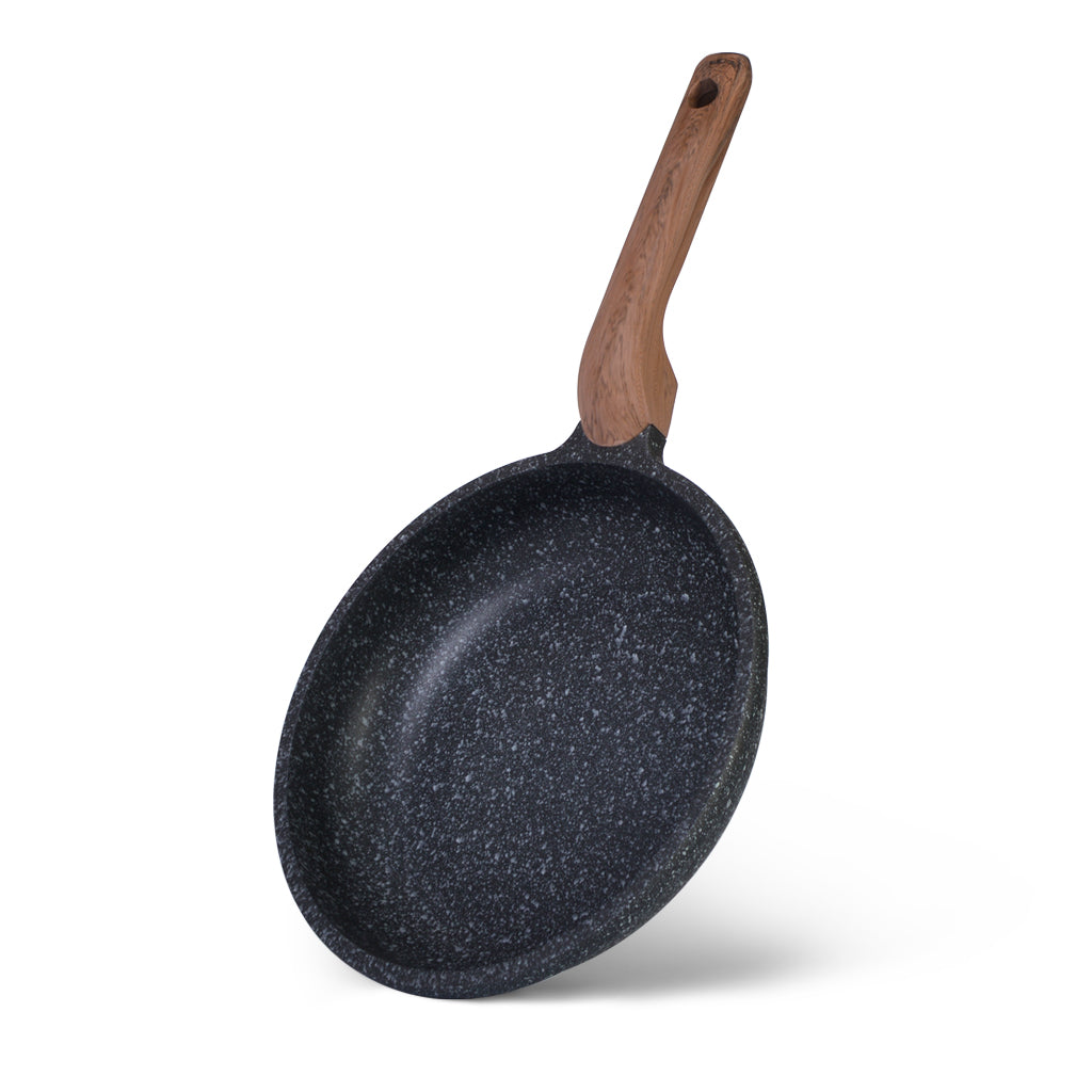 FISSMAN Aluminium with Non-Stick Coating Frying Pan SPACE STONE 26x5.7cmKitchen Storage14218 Frying pan SPACE STONE 26x5.7 cm (aluminium with non-stick coating) The new range cookware, SPACE STONE from FISSMAN is a real technological breakthrough in the c