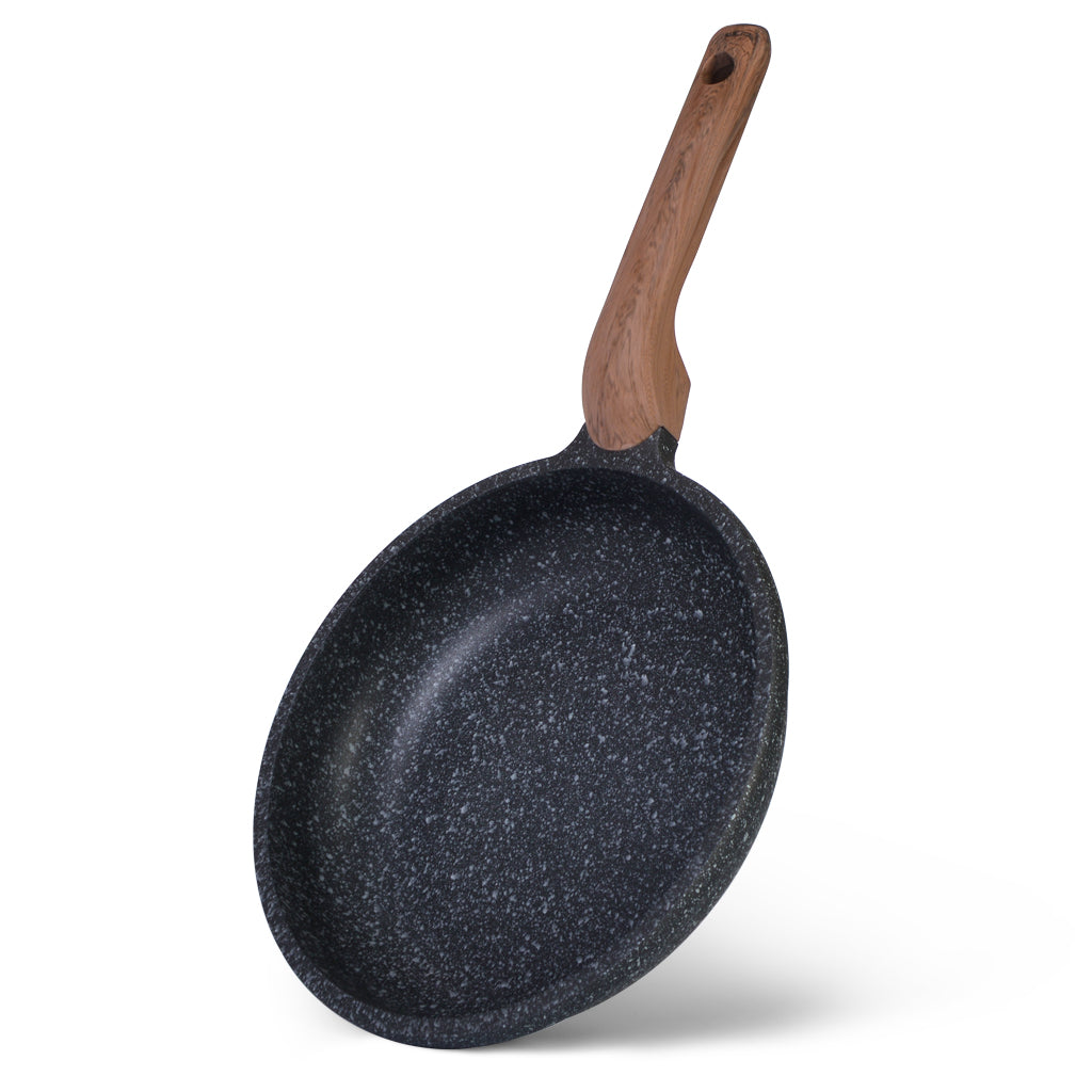 FISSMAN Aluminium with Non-Stick Coating Frying Pan SPACE STONE 28x6.0cmKitchen Storage14219 Frying pan SPACE STONE 28x6.0 cm (aluminium with non-stick coating) The new range cookware, SPACE STONE from FISSMAN is a real technological breakthrough in the c
