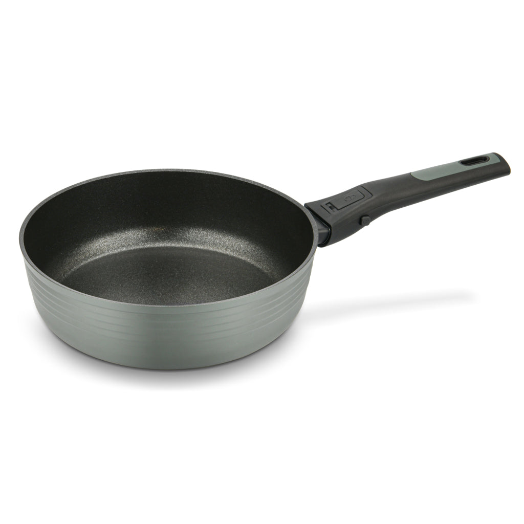 FISSMAN Aluminium with Non-Stick Coating Deep Frying Pan BRILLIANT 24x7.2cm with Detachable HandleKitchen StorageDeep frying pan BRILLIANT 24x7.2 cm with detachable handle (aluminum with non-stick coating) FISSMAN the well-known leader on the cookware mar