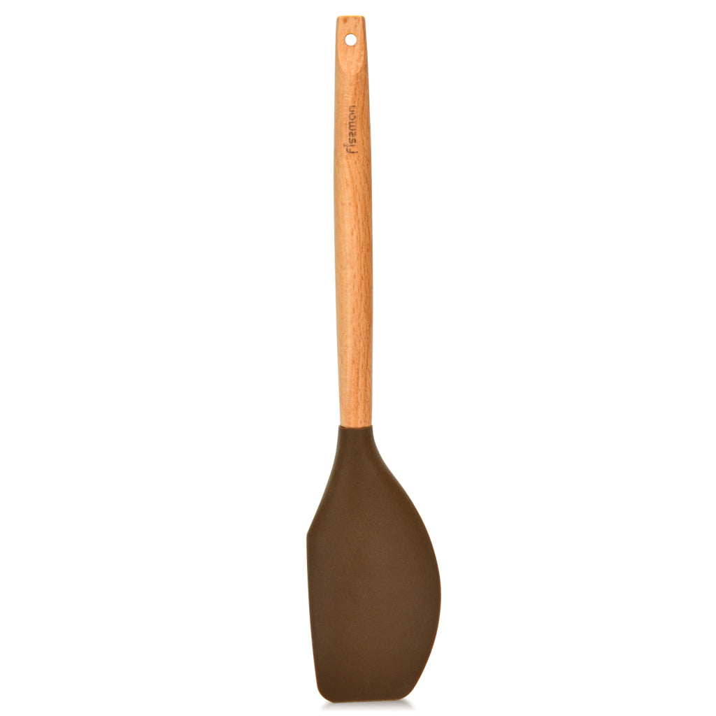 FISSMAN Silicone with Wooden Handle Spatula CHEF's Tools 31.5cm CHOCOLATE Silicone with Wooden HandleKitchen StorageFISSMAN Spatula CHEFs TOOLS 31.5 cm CHOCOLATE(silicone with wooden handle) Our carefully selected kitchen silicone utensils satisfy the mos