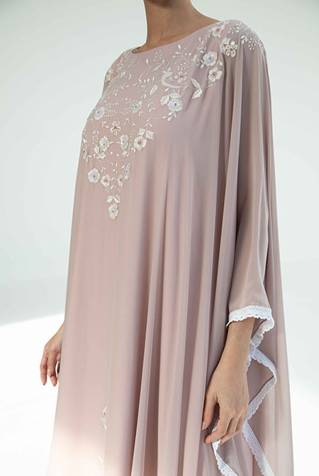 Fatima with Love - Powder Pink Chiffon Kaftan