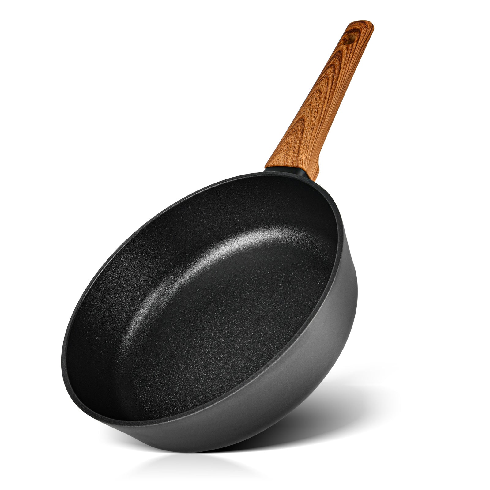 FISSMAN VEGA Deep Frying Pan with Aluminum and Non-Stick Coating Coating 24x6.8cm with Double Screw HandleKitchen StorageThe recognized leader in the production of kitchenware - FISSMAN, presents a new VEGA range with Greblon C3 + PEEK coating, developed