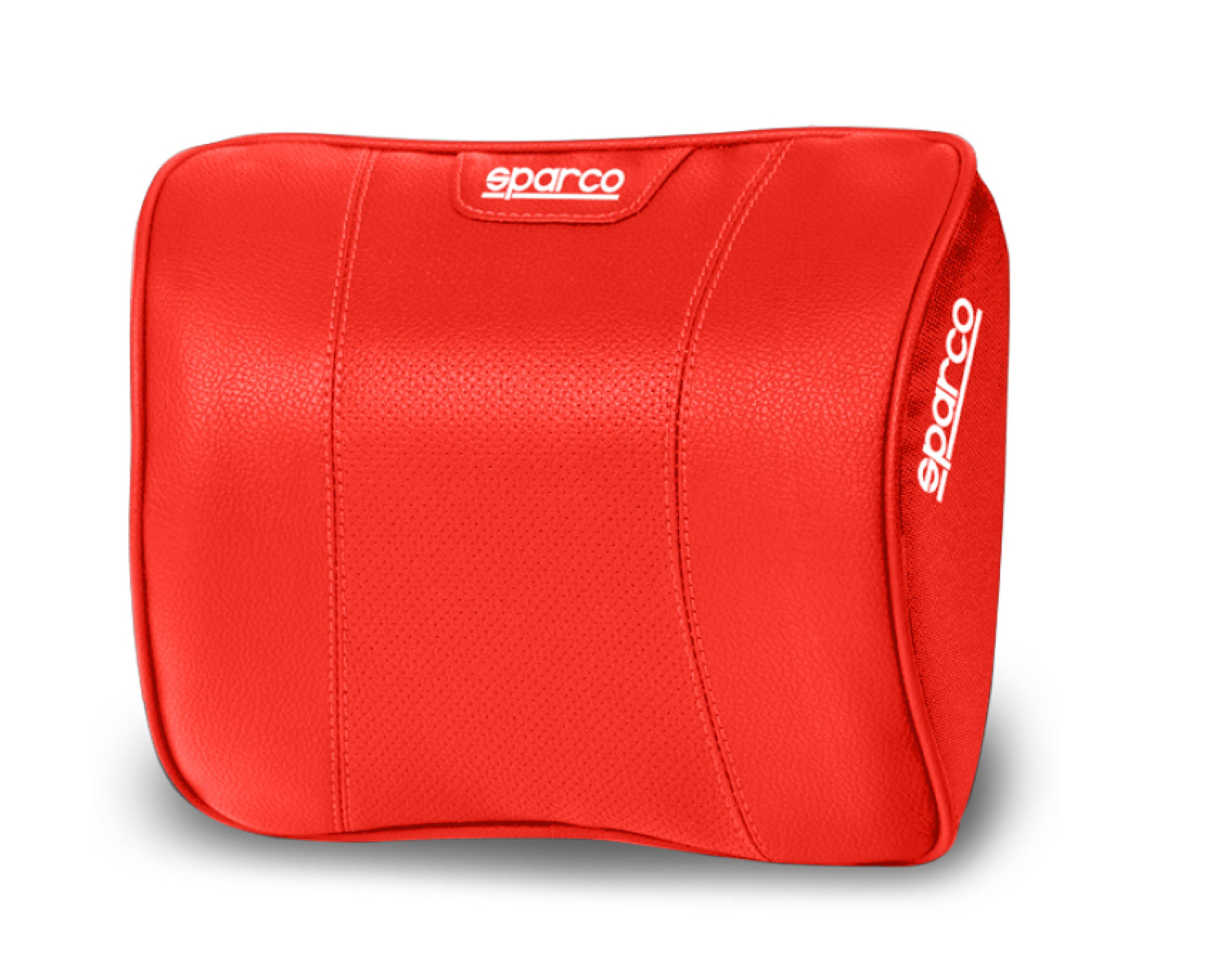 Sparco Neck Pillow Perforated PVC + Memory Foam.Car AccessoriesErgonomically designed for stress and pain relief. Memory foam to mould to your body shape and posture for optimal alignment. Breathable Perforated PU. Sparco logo detail. Made of material: me
