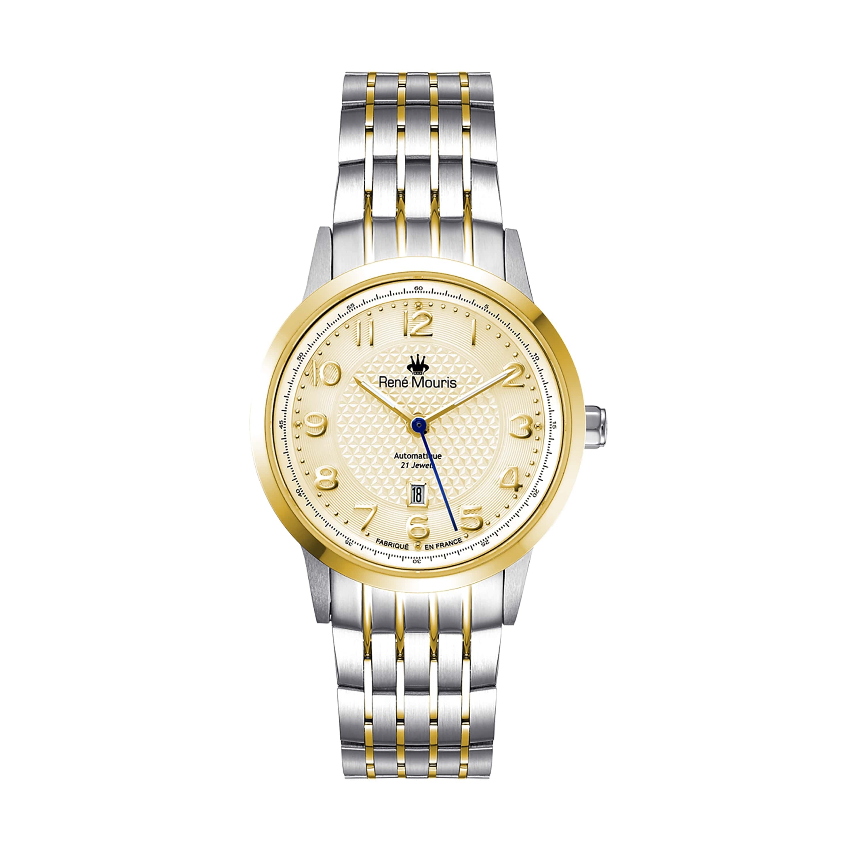 Rene Mouris Stainless steel analog watch Ladies FIDELEJewelleryRene Mouris Automatic Mechanical Ladies Watch - Hidden (Butterfly) Deployant Clasp - See-through Case Back - Sapphire Crystal, Band Color Silver - 316L Stainless Steel- Water Resistant 10 ATM