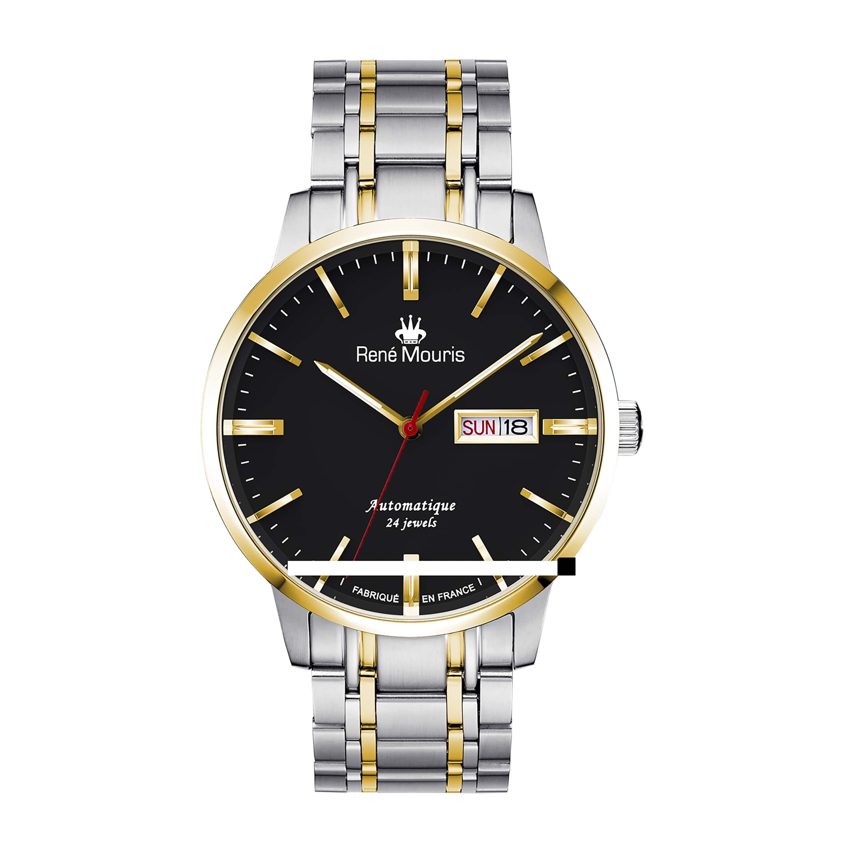 RENE MOURIS Noblesse Series Automatic Watch GentsJewelleryRene Mouris Automatic Gents Watch - Hidden (Butterfly) Deployant Clasp - See-through Case Back - Date Window - Sapphire Crystal - Reserve up to 40 hours-Band Color Silver - 316L Stainless Steel- Di