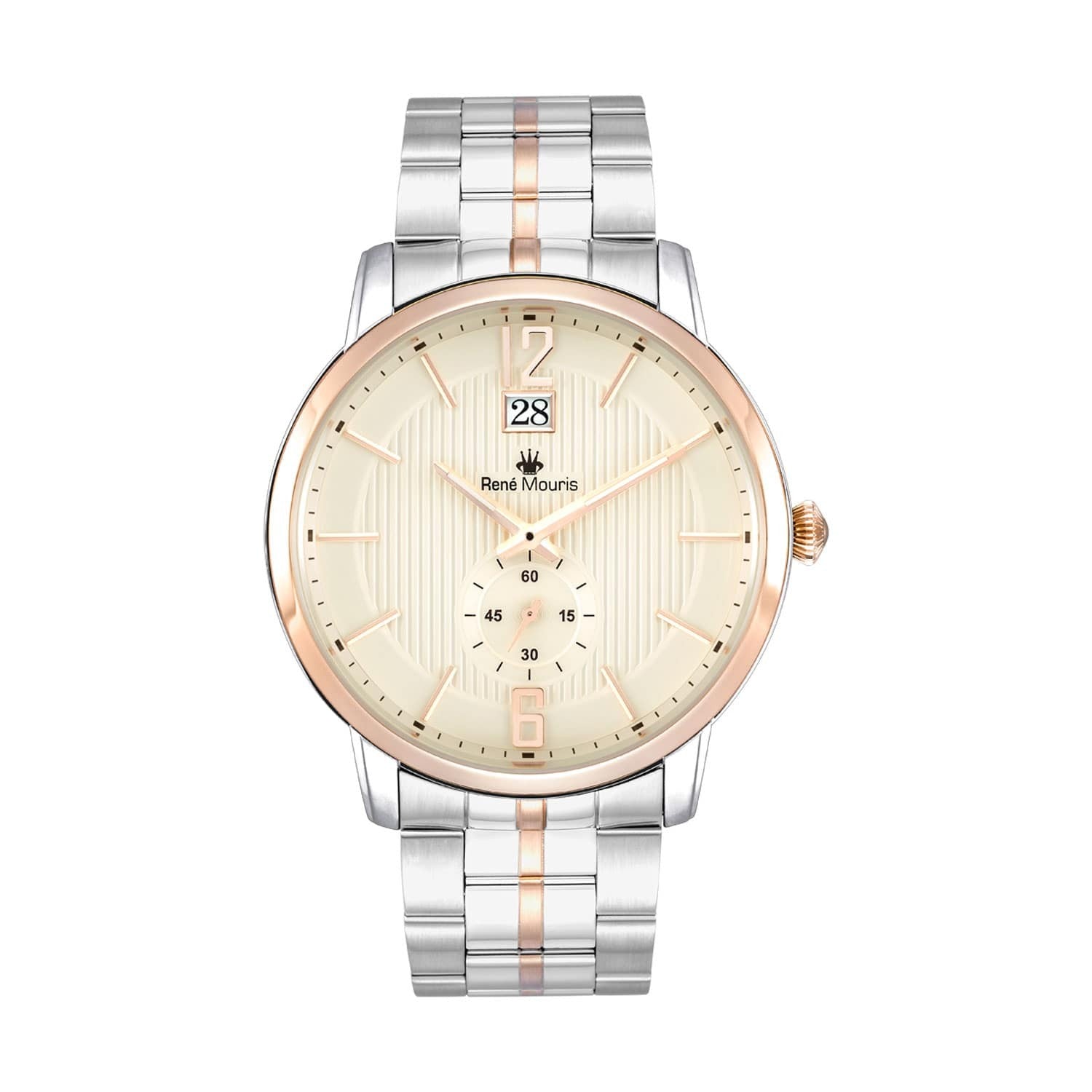 RENE MOURIS EXECUTIVE CLASSIC WATCH GentsJewelleryRene Mouris Quartz Gents Watch - Analog Display - Strap Buckle - Date Window - Mineral Crystal with Sapphire Coating-Band Color Black - Genuine Leather - Dial Color White - Water Resistant 5ATM / 50m - Sma