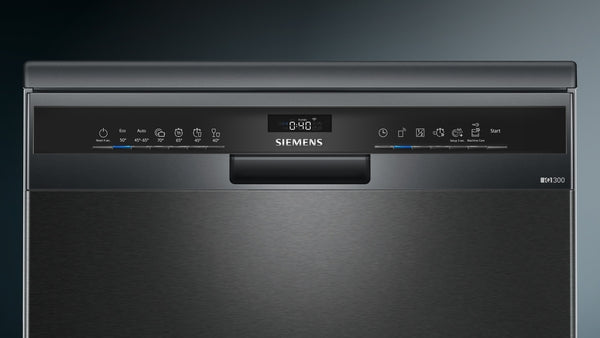 Siemens iQ300, free-standing dishwasher, 60cm, Black inox SN23HC00MM