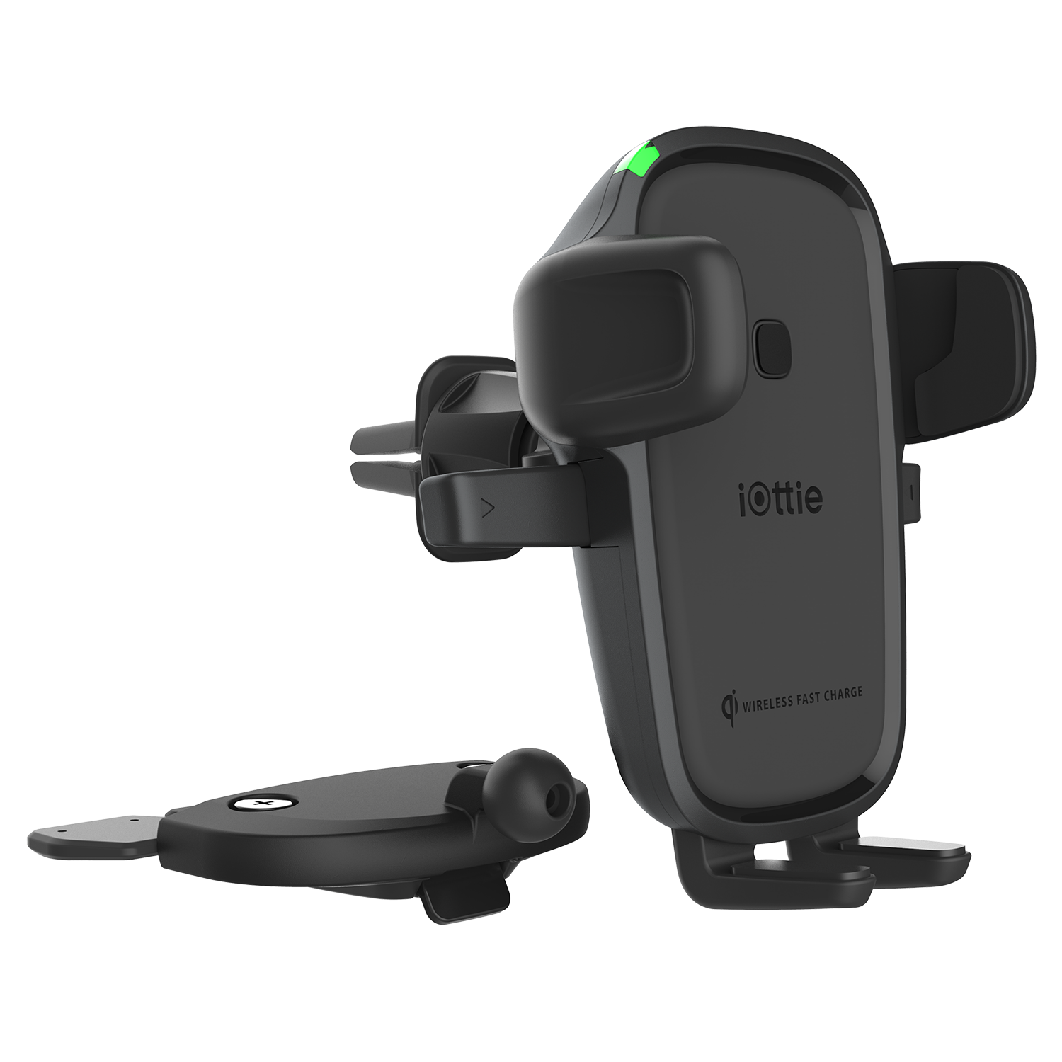 iOttie EASY ONE TOUCH  WIRELESS 2 Car Mount & Charger - Qi Certified, Air Vent or CD Phone Holder, for iPhone 11 Pro Max/11 Pro/11/XR/XS Max/XS/X/8 Plus, Samsung, Huawei & other Qi enabled devices