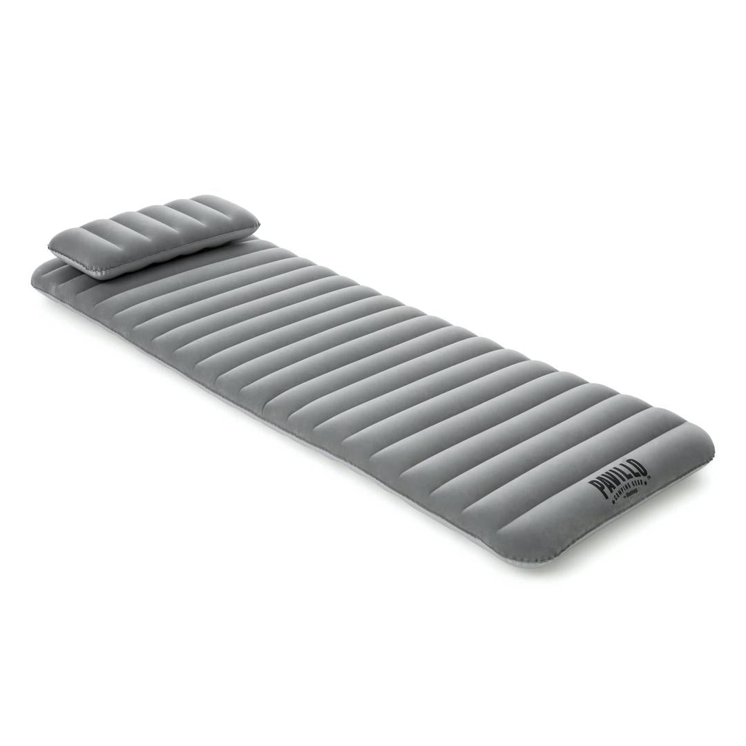 Bestway Pavillo 1-Person Inflatable Air Bed Gray (191 x 70 x 10 cm)OutdoorOffers comfortable, peaceful & pleasant sleep time while you are camping You can use it as flat mattress, with pillow to sit upright and as a lounge chair Flocked sleeping surface f