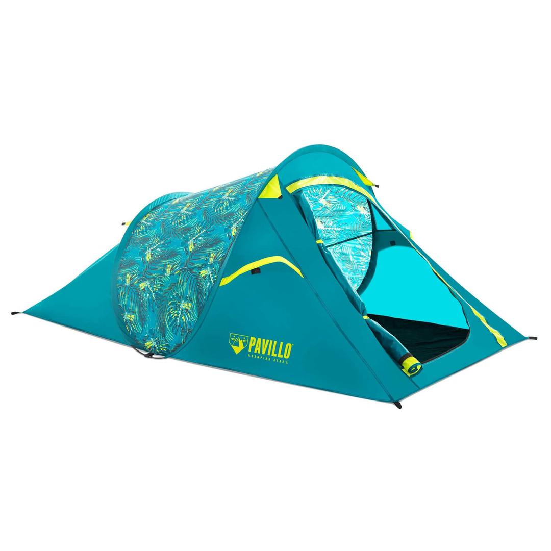 Bestway Pavillo 2-Person Polyester Pop Up Tent (120 x 220 x 90 cm)OutdoorYou and your family or friends will have a great time camping and spending time in it Quick and easy to set-up & take down this single pole structure design with its pop up design Se