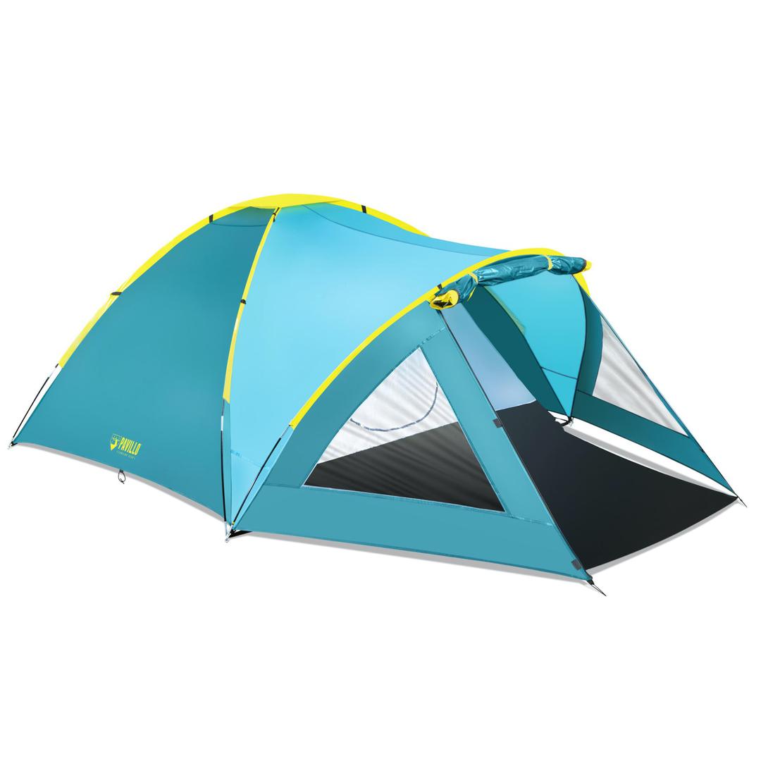 Bestway Pavillo 3-Person Polyester Tent (240 x 350 x 130 cm)OutdoorYou and your family or friends will have a great time camping and spending time in it Provides high levels of strength & durability & comfort with its polyester fabric construction Set inc