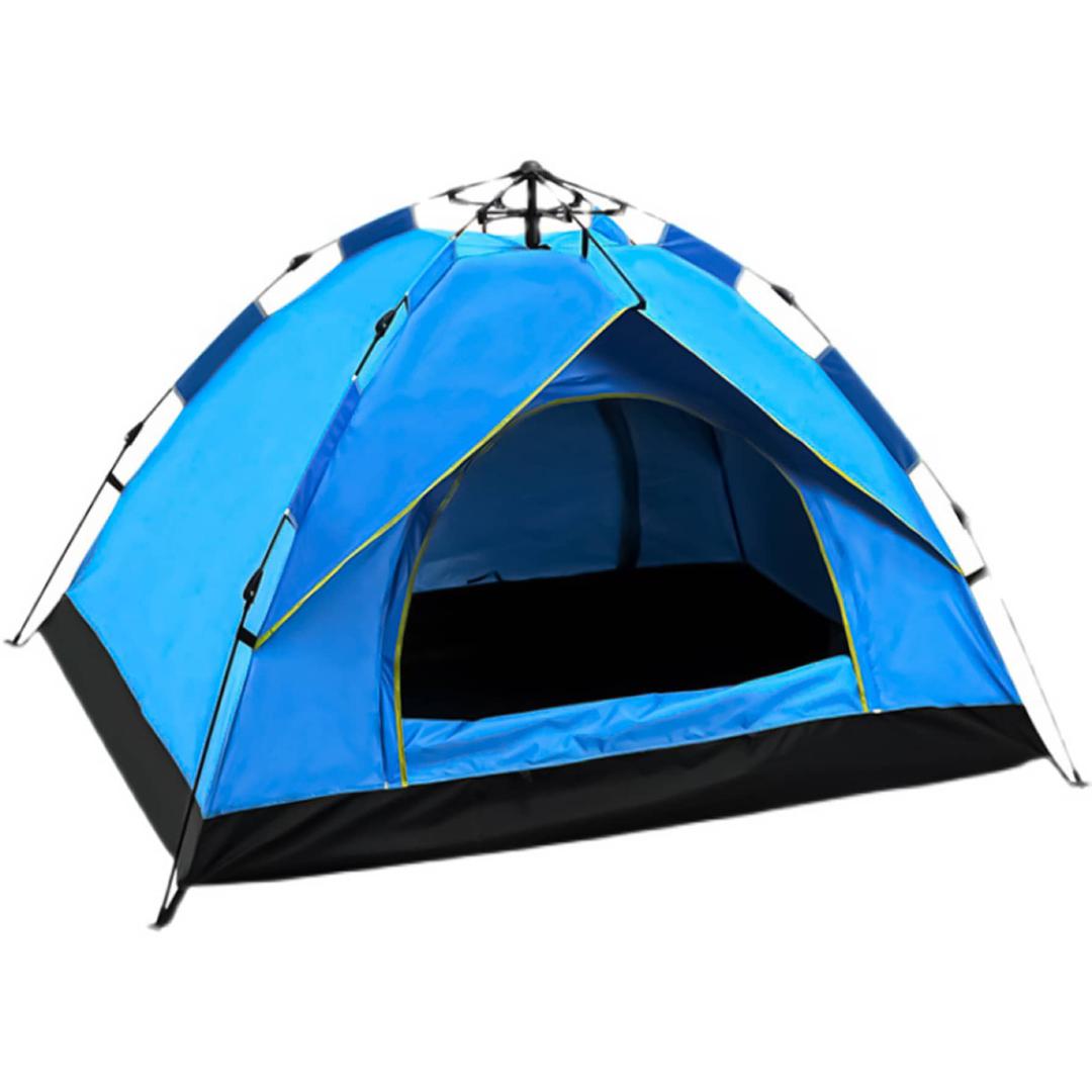 2-Person Automatic Dome Tent (205 x 150 cm)OutdoorInstant pop-up tent that can be set up in just seconds Simply release the tent from bag, pull out the 2 locks and it will pop-up automatically This lightweight 2-person dome tent with a large D-style door