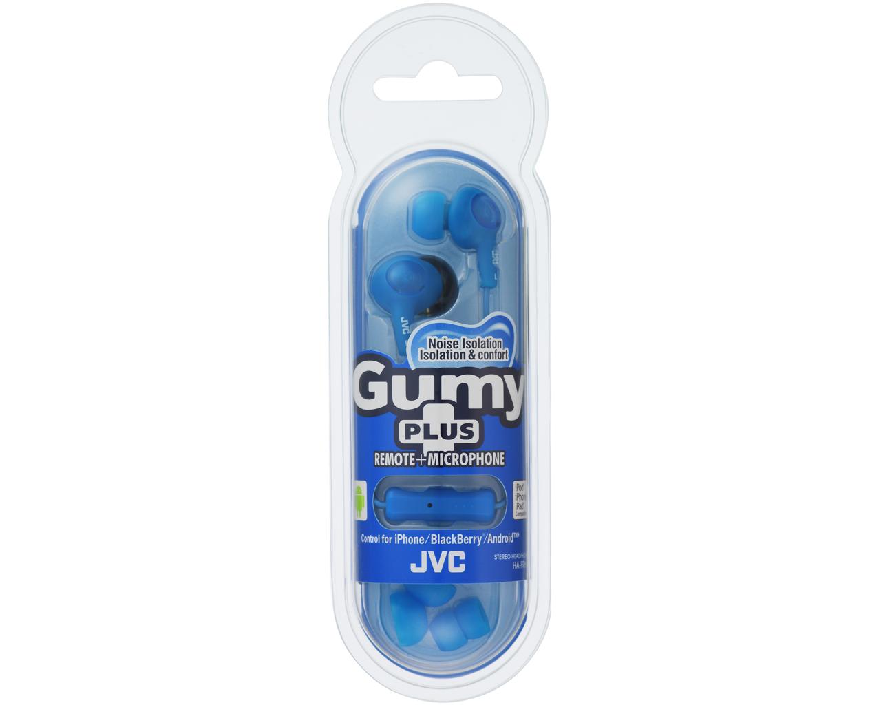 JVC Wired In-ear Headphone HA-FR6HeadphonesColorful headphones with hands-free operation on iPod/iPhone/iPad/BlackBerry (1 button remote control & mic)Soft rubber body for comfortable fitSuperior sound-isolation1.0m color cord with gold-plated iPhone comp
