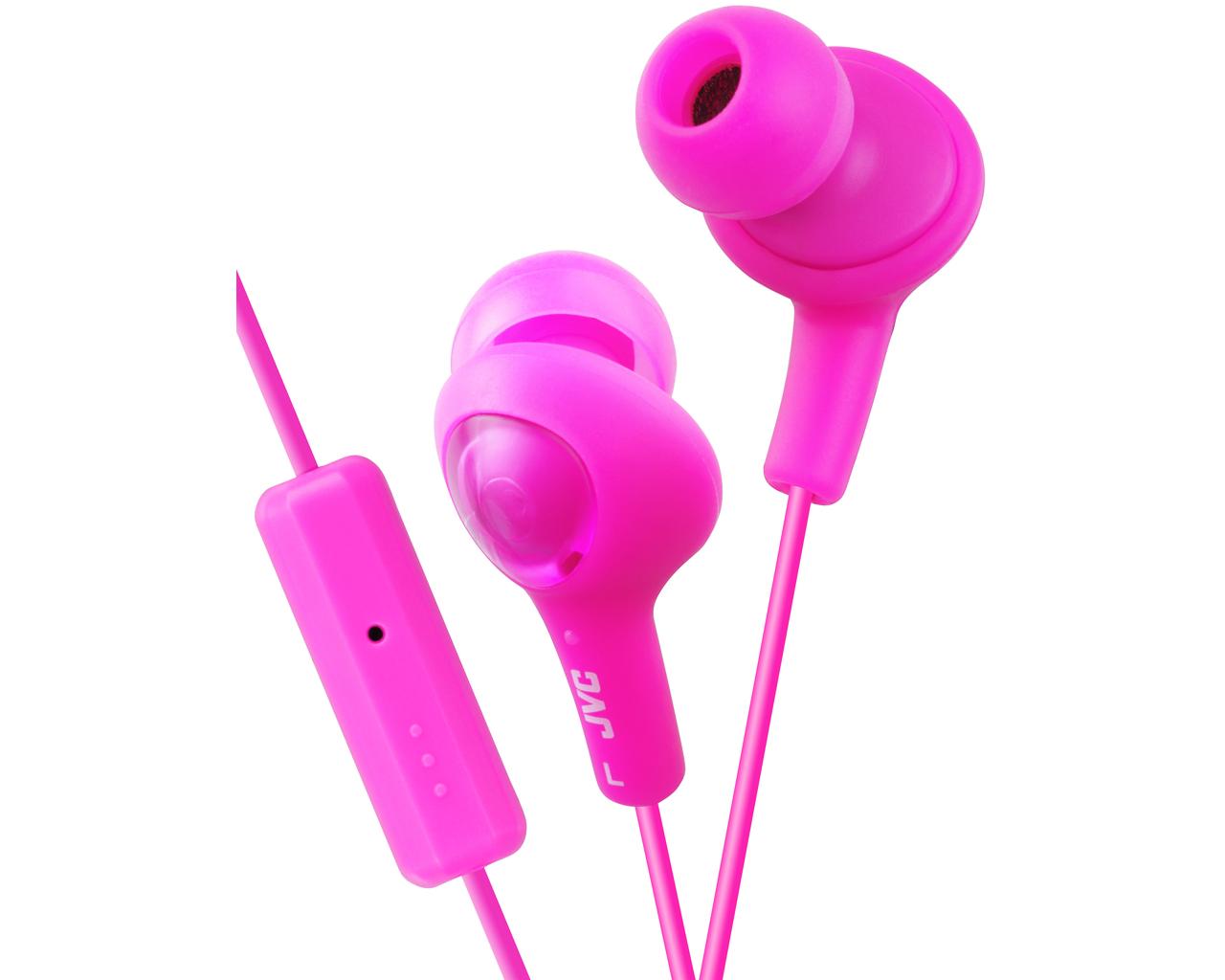 JVC Wired In-ear Headphone HA-FR6HeadphonesColorful headphones with hands-free operation on iPod/iPhone/iPad/BlackBerry (1 button remote control & mic)Soft rubber body for comfortable fitSuperior sound-isolation1.0m color cord with gold-plated iPhone comp