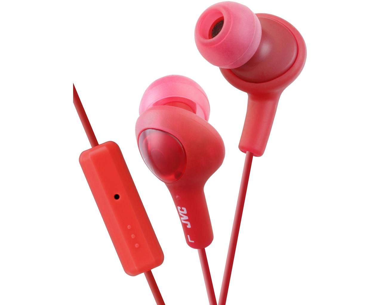 JVC Wired In-ear Headphone HA-FR6HeadphonesColorful headphones with hands-free operation on iPod/iPhone/iPad/BlackBerry (1 button remote control & mic)Soft rubber body for comfortable fitSuperior sound-isolation1.0m color cord with gold-plated iPhone comp