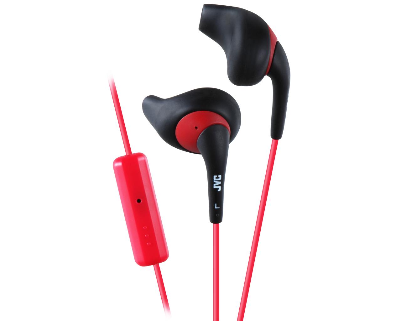 JVC Wired In-Ear Headphone HA-ENR15HeadphonesSweat proof (IPX2) "Gumy Sport" headphones ideal for sports1-button remote & mic for iPhone / iPod / iPad / Android / BlackBerry (non sweat proof)Secure and comfortable fitting with "Nozzle fit earpiece"1.0m co