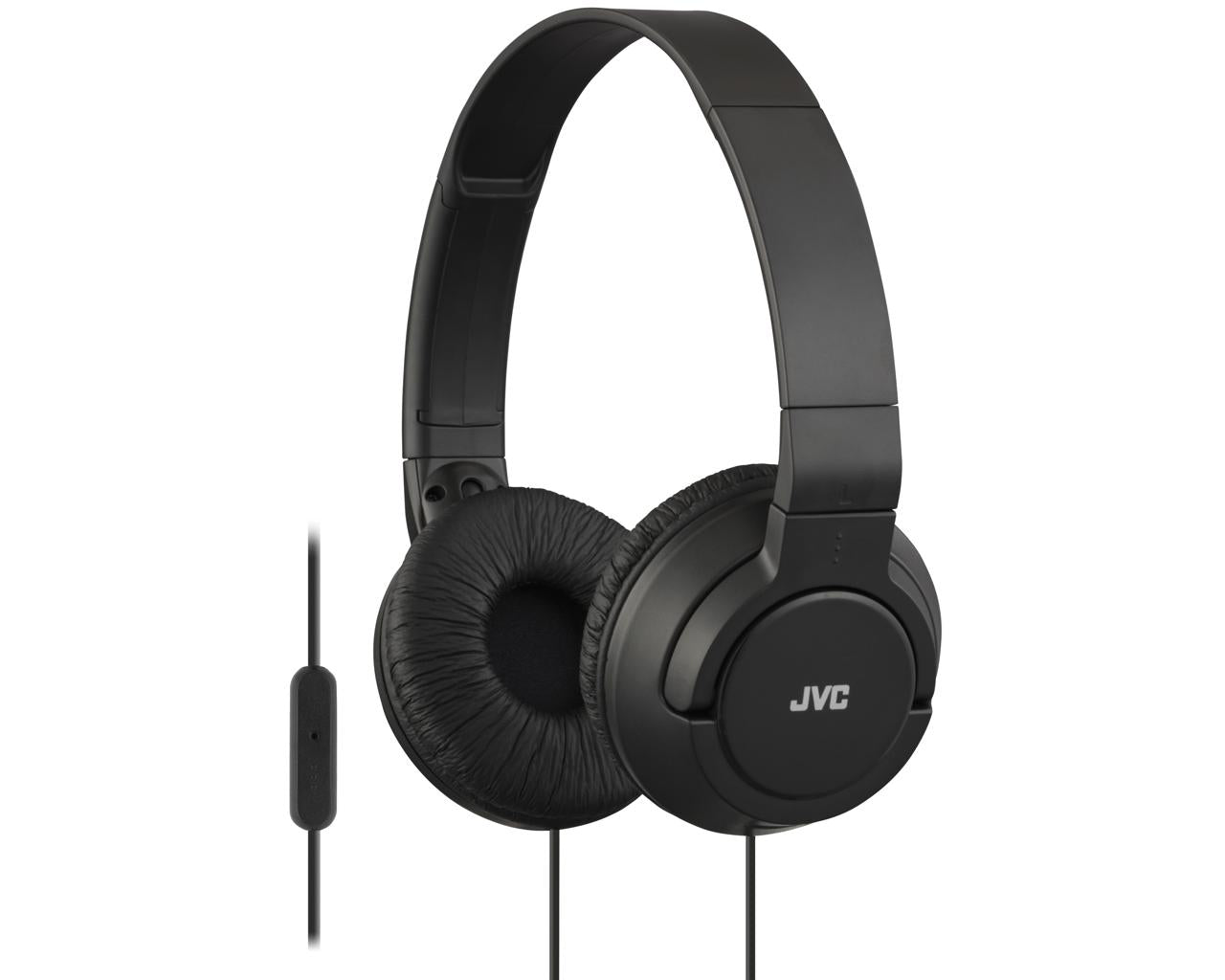 JVC Wired On-ear Headphone HA-SR185Headphones1-button remote and mic for iPhone / iPod / iPad / Android / BlackBerryHigh quality sound reproduction with 1.18" (30mm) Neodymium driver unitPowerful deep bass achieved with Deep Bass2-way foldable (flat & com
