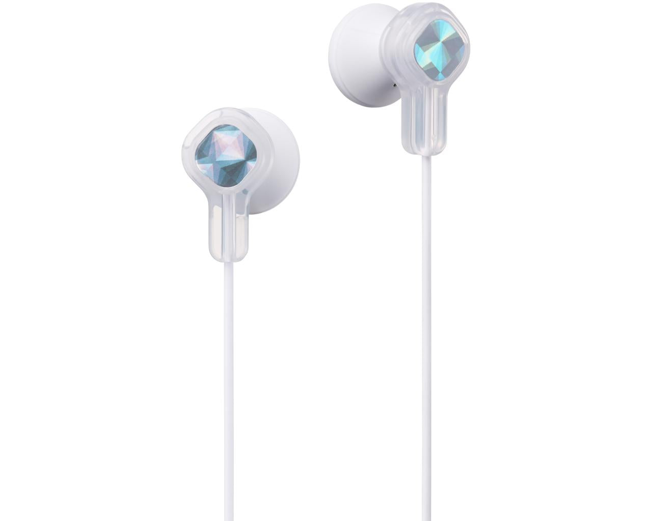JVC Wired In-ear Kids Headphone HA-KD1HeadphonesIdeal for children usage with low volume specification for safe listeningWear like a stylish accessory when not in useCool hologram decoration on the headphones housingFun sticker included for decoratingShor