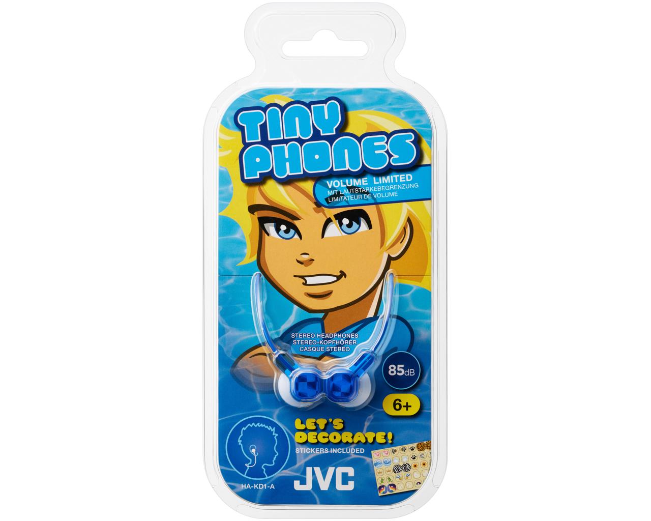 JVC Wired In-ear Kids Headphone HA-KD1HeadphonesIdeal for children usage with low volume specification for safe listeningWear like a stylish accessory when not in useCool hologram decoration on the headphones housingFun sticker included for decoratingShor