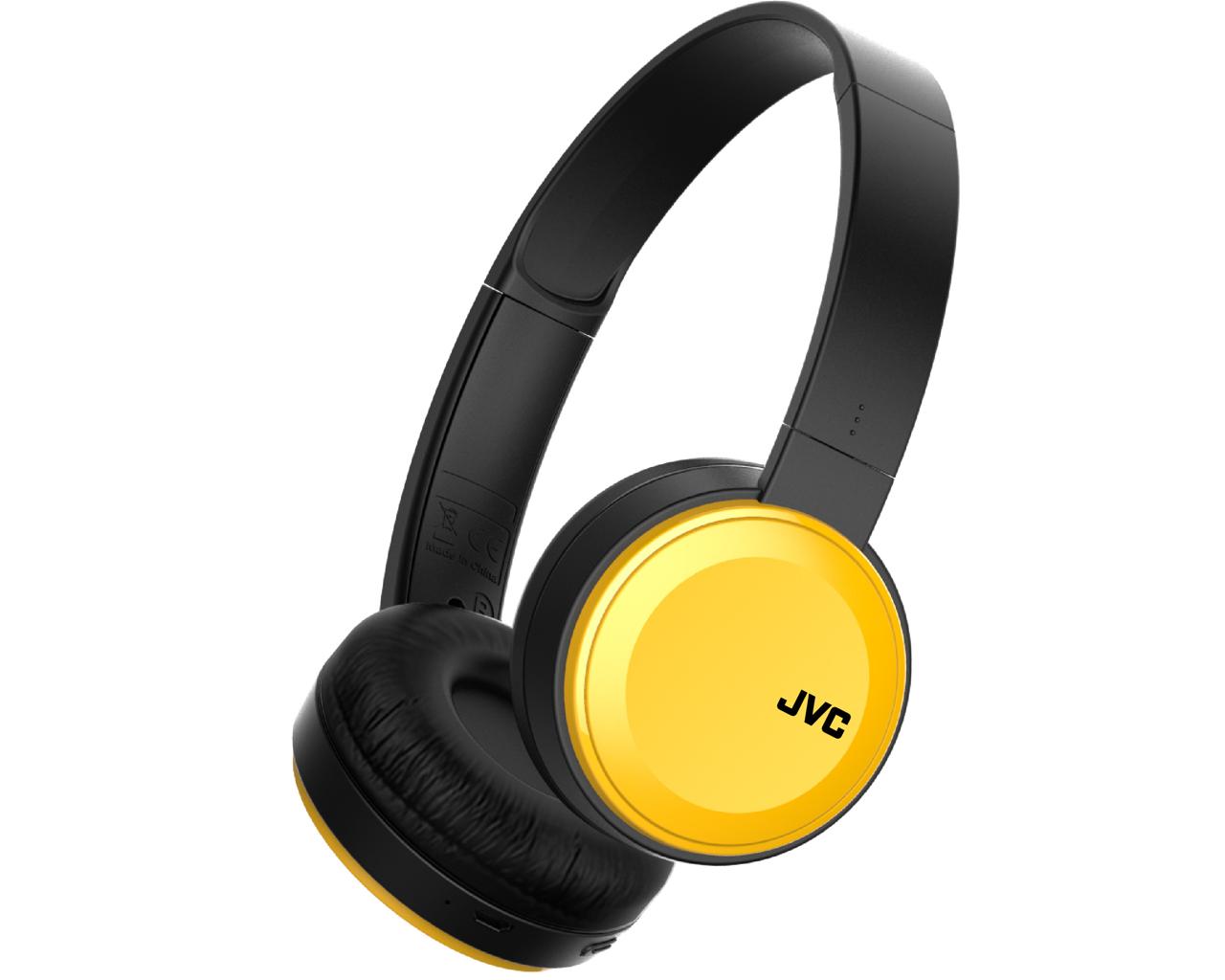 JVC Wireless On-ear Headphone HA-S30BTHeadphonesListen wirelessly to your favourite musicAll Bluetooth function operated with 4 buttons on headphone housingBass Boost function for dynamic bass sound (on/off)Flat-foldable design for ease of portability17 h