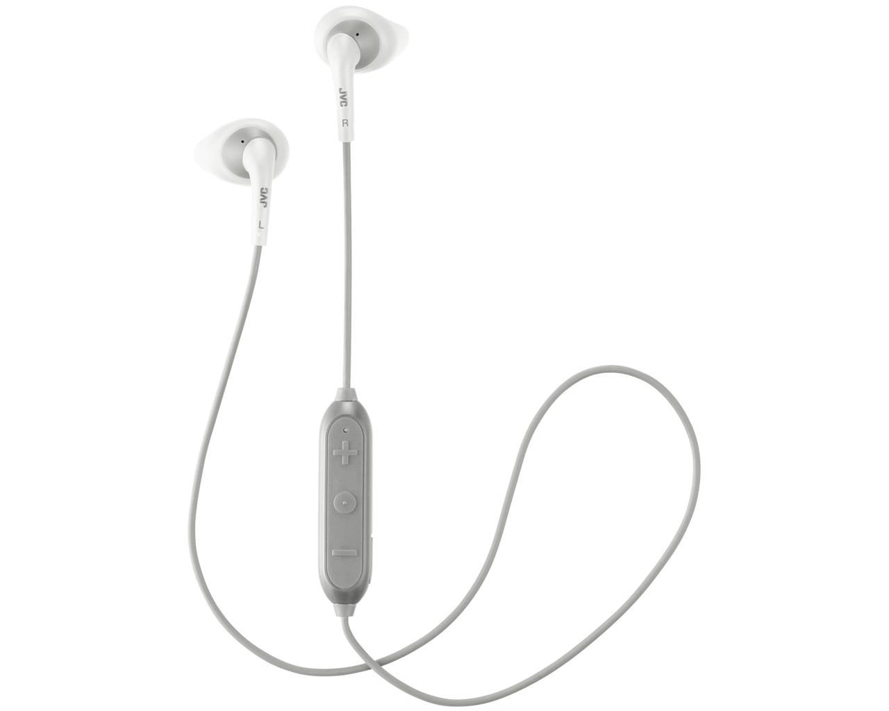 JVC Wireless In-Ear Headphone HA-EN10BTHeadphonesSweat proof "Gumy Sport" headphones ideal for sports (IPX2)Secure and comfortable fitting with "Nozzle fit earpiece"5 hours of wireless listening with built-in rechargeable battery3-button remote & mic for