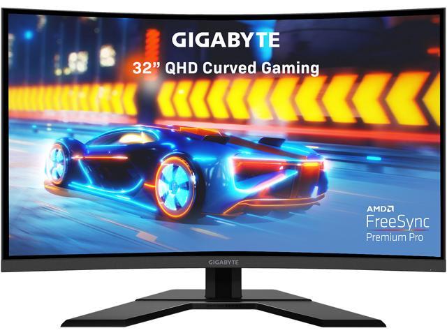 GIGABYTE G32QC A 32" 165Hz 2K QHD 1ms (MPRT), 93% DCI-P3, VESA HDR400, FreeSync Premium Pro, 1 x DisplayPort 1.2, 2 x HDMI 2,0, 2 x USB 3.0 Curved Gaming MonitorShips 7-10 working days THE LAST MILE FOR YOUR GAMING SYSTEM As an unseen player, monitor is o
