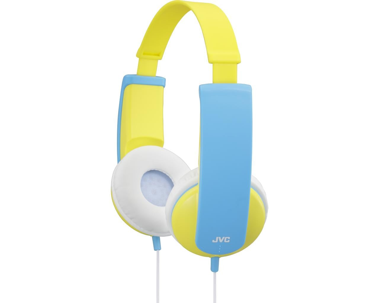 JVC Wired On-ear Kids HeadphoneHeadphonesIdeal for child usage with volume limiter Wide headband can be decorated with supplied stickers or users' own Small size for children (aged 3 and older) Soft ear pads for wearing comfort with extended use Vivid col