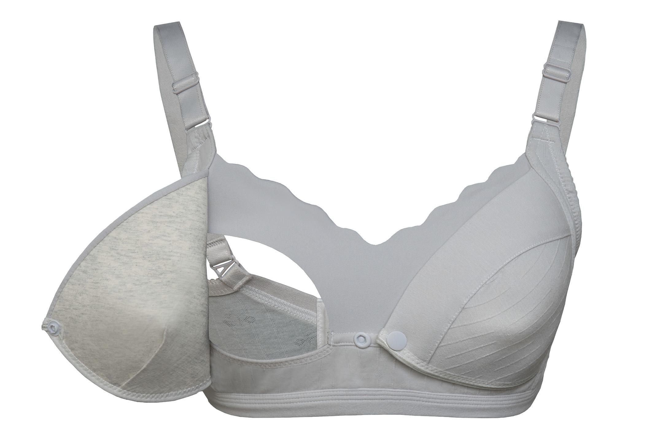 Okus - Comfy Cotton Seamless Nursing BraNursing & FeedingUltra-soft cotton fabricMaternity & Nursing Bra, no underwire and easy to use, Very Soft and Comfortable against your skin that you'll want to wear it day and night.It has cups with flaps that can b