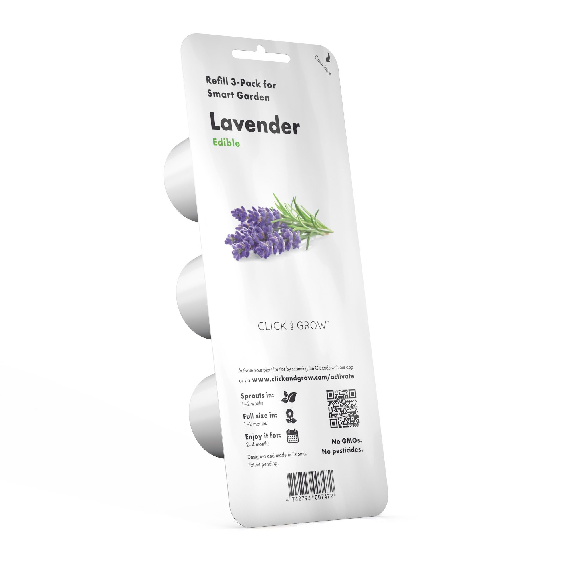 Click & Grow Plant Pods LavenderHome EnvironmentGrow aromatic lavender at home! A member of the mint family, lavender has aroma so fantastic, youll want to break out in song Sound-of-Music-style. Lavender's oil is known to have antiseptic and anti-inflamm