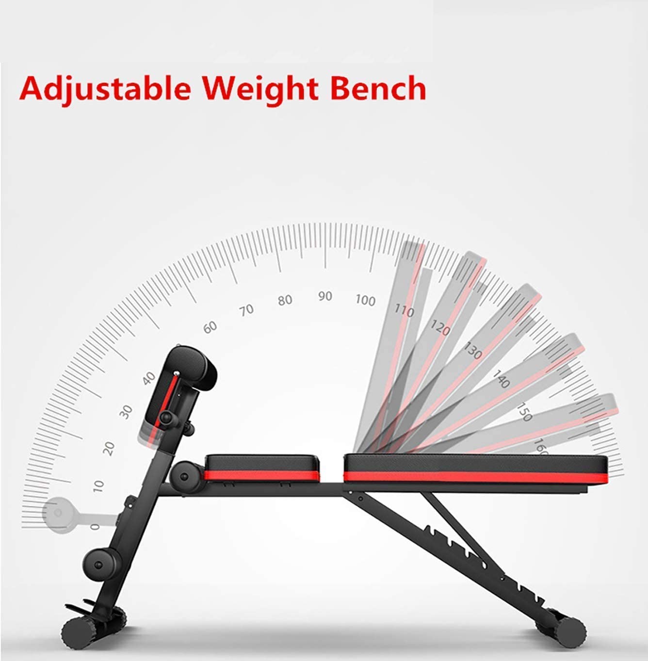 Max Strength- Adjustable Weight Bench Fitness - Foldable Incline Decline for Home Training Gym Utility Exercise Bench Press Dumbbell Bench