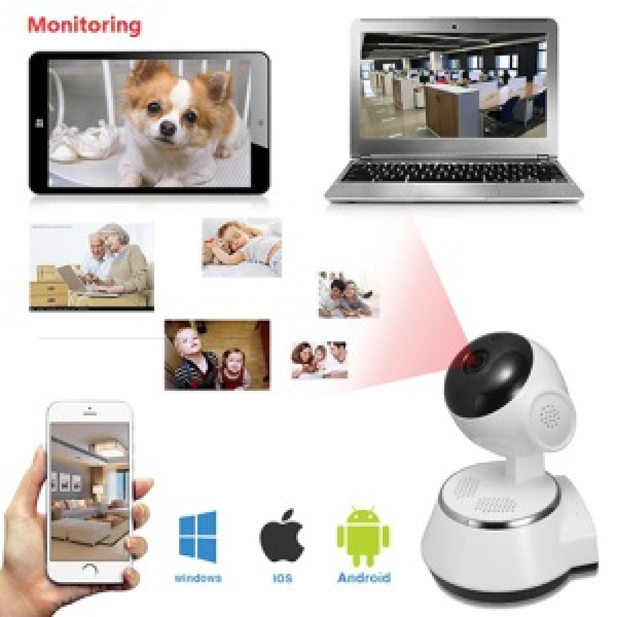 High Resolution Wireless Indoor IP Security Smart Net Camera