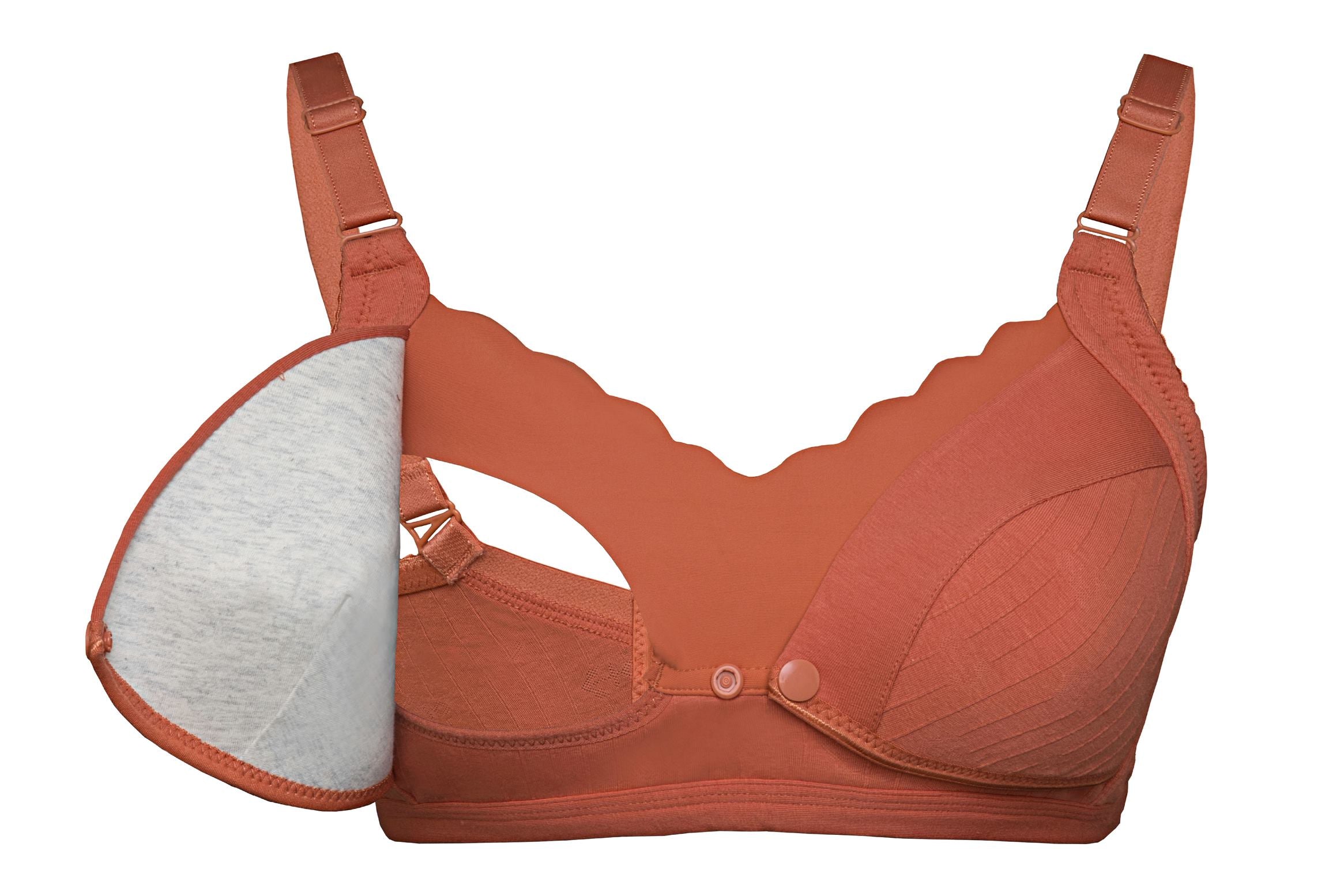 Okus - Comfy Cotton Seamless Nursing BraNursing & FeedingUltra-soft cotton fabricMaternity & Nursing Bra, no underwire and easy to use, Very Soft and Comfortable against your skin that you'll want to wear it day and night.It has cups with flaps that can b