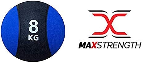 Max Strength Medicine Ball Rubber Med Bounce Ball Strength Training Home Gym Fitness Exercise Weight Lifting Fat Loss -Multi Color