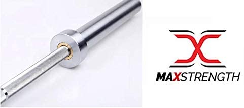 Max Strength Olympic Bar with Spring Collars Weight Lifting Bar With Rotating End 60