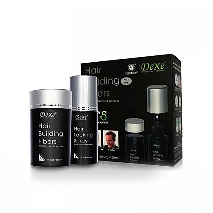 Dexe Hair Building Fibers Plus Hair Locking Spray Combo PackMens GroomingMenDexe Hair Building Fibers is a very well known hair concealer product around the world. If you suffer from thinning hair or hair loss, Dexe hair building fibers will improve the a