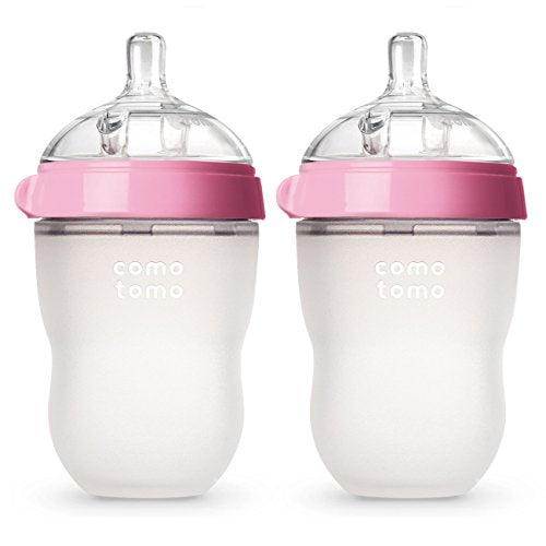 Natural Feel Baby Bottle (Double Pack) By ComotomoNursing & FeedingBottle is designed to mimic breastfeeding to help babies easily transition back and forth from nursing to bottle feeding. Features Teats are made of high grade silicon Wide mound, easy to