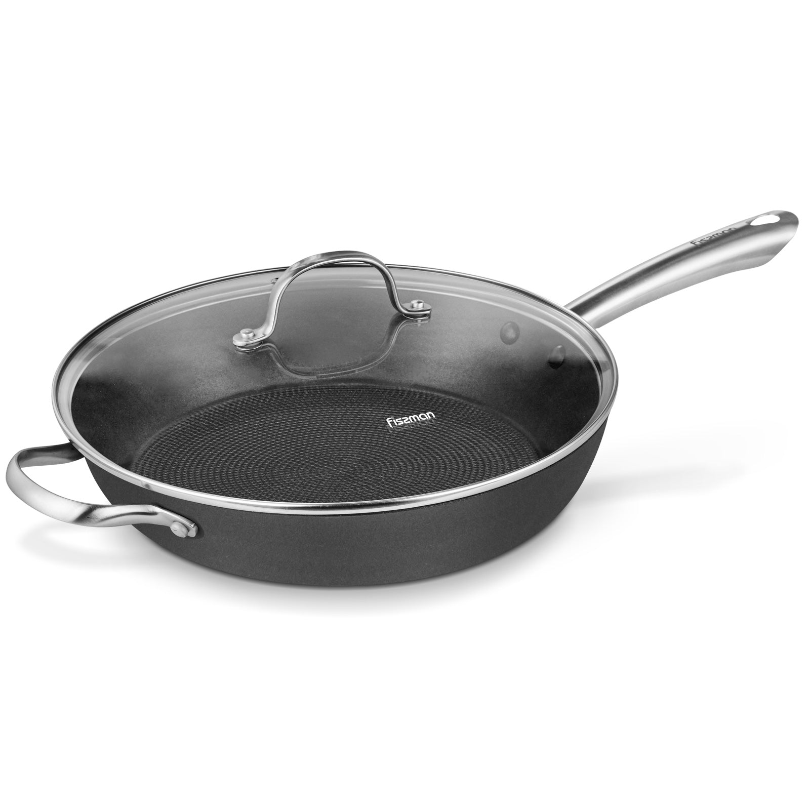 FISSMAN Lightweight Cast Iron with Non-Stick Coating Deep Frying Pan MELITA 30x8cm with Glass LidKitchen StorageMELITA Cook like a professional chef and impress your family and friends! Get our Frying pan to be more innovative with your cooking techniques
