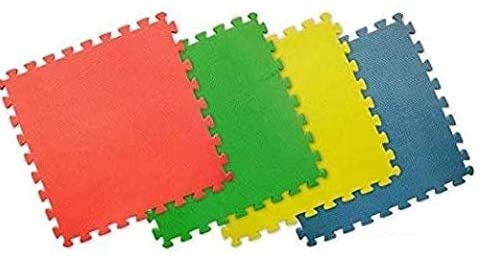 MAXSTRENGTH 4 PCs Foam Play Mat 12mm Thick Soft EVA Interlocking Mats Jigsaw Puzzle Blocking Board Fun Mats Square Tiles Set for All AgesEquipmentsSize Name: 4 mats = 16 Square Feet Easy To Install, Comfortable To Stand On, Protects Children That Are Lear