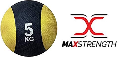 Max Strength Medicine Ball Rubber Med Bounce Ball Strength Training Home Gym Fitness Exercise Weight Lifting Fat Loss -Multi Color