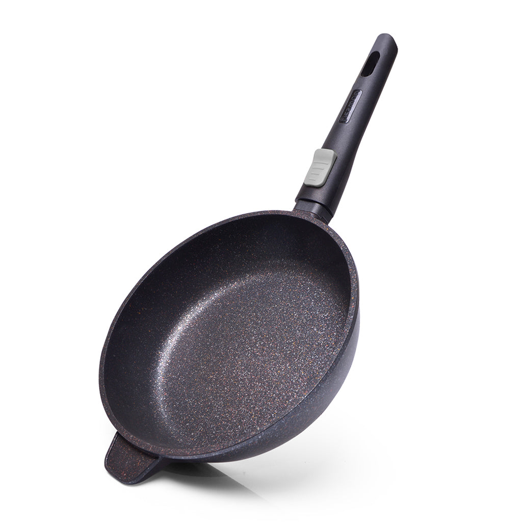 FISSMAN Aluminium with Non-Stick Coating Deep Frying Pan REBUSTO 28x7.4cm with Detachable Handle with Induction BottomKitchen StorageThe FISSMAN presents the frying pans of the REBUSTO Series. It is very important to have a quality frying pan in your kitc